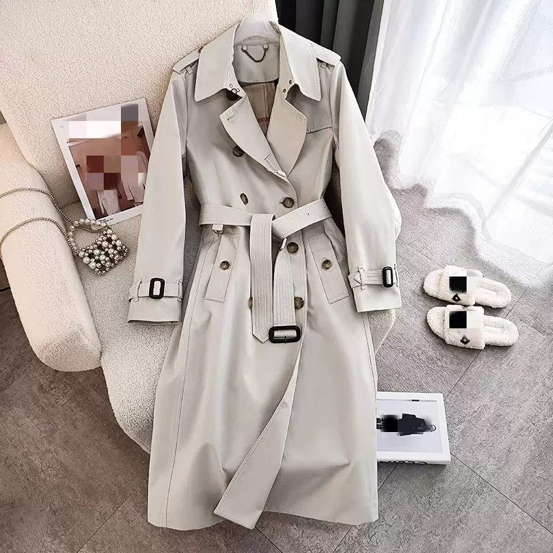 长款风衣女2026春装高级感过膝英伦风大牌时尚收腰气质双排扣外套