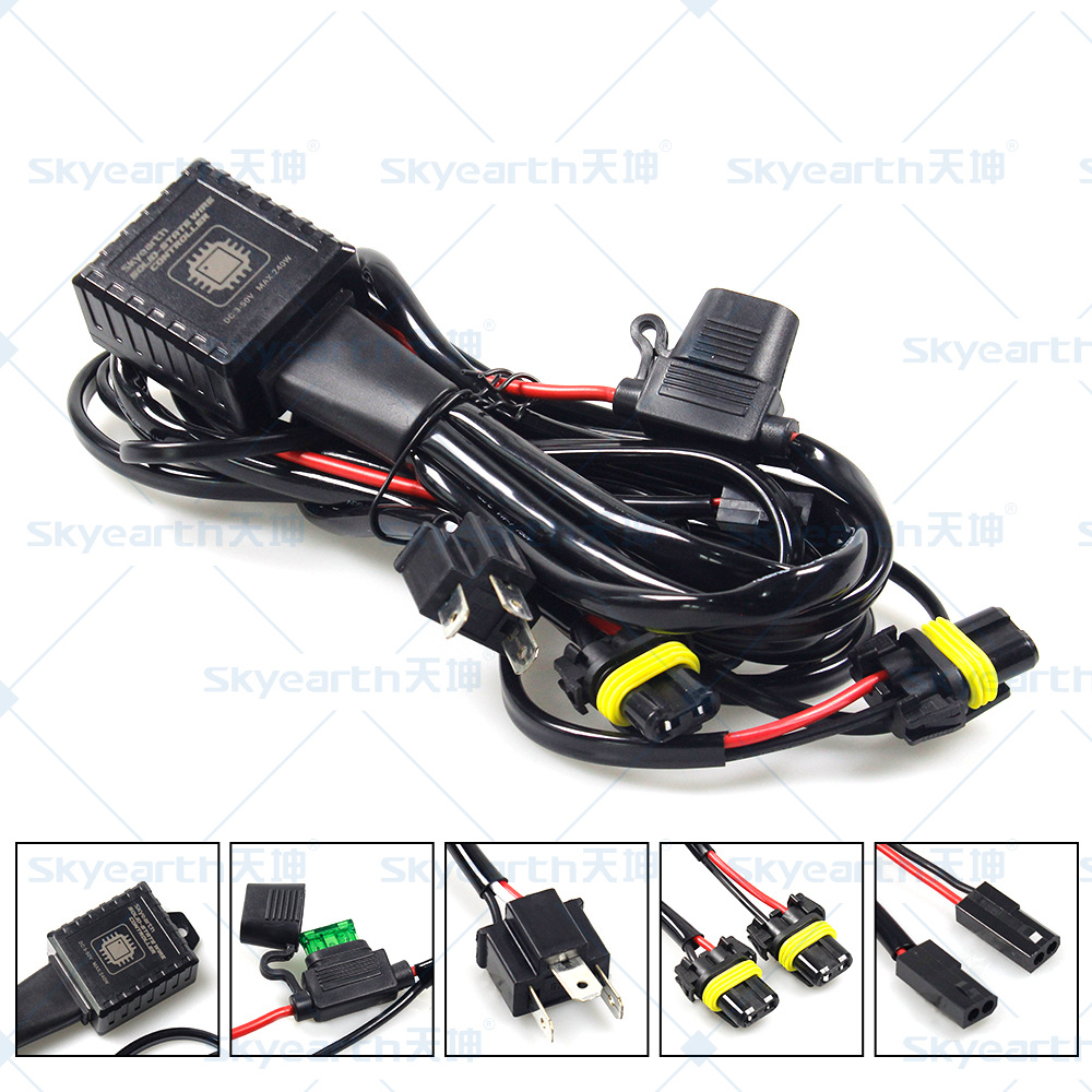 controlador de arnés de cableado especial para lente de doble luz H4 modificada para faro de automóvil LED Mini grupo de cableado de estado sólido inteligente