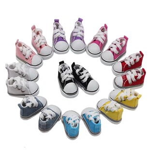 20cm Cotton Ready-Made Doll 15-20cm Doll Shoes Canvas Shoes Accessories Cotton Doll Shoes 5cm Long