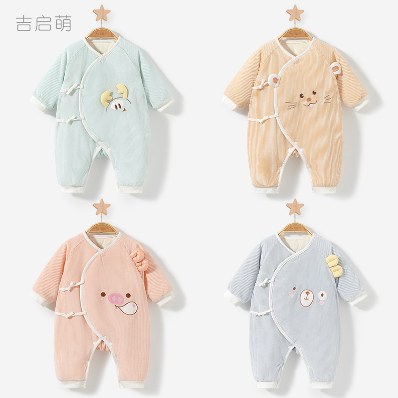Mono para bebé recién nacido, ropa cálida acolchada de algodón fino para otoño e invierno, para niños y niñas, mono de 0 a 3 meses, traje para gatear, ropa para bebé recién nacido.