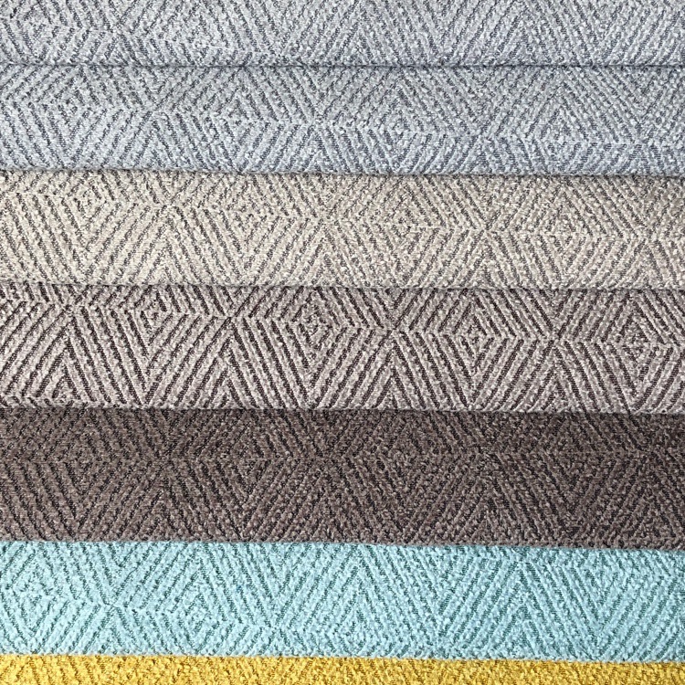 新款编制大菱格仿麻沙发椅子布料鞋帽仿麻面料厂家