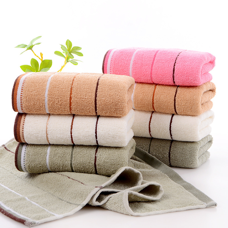 Manufacturer's Cotton Three-Section Towel Adult Household Pure Cotton Towel Student Thickeneded Towel Wholesale Logo