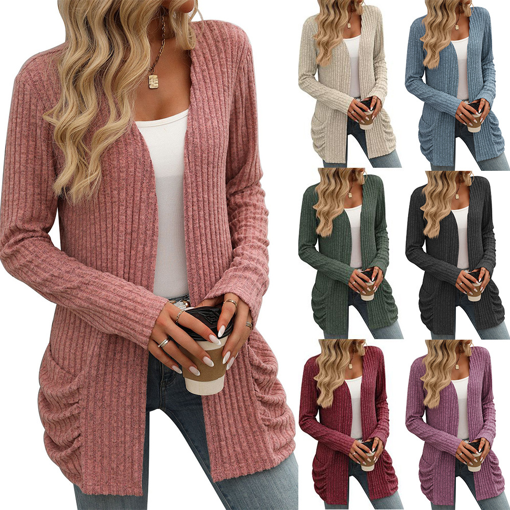 demi-season solid cardigan