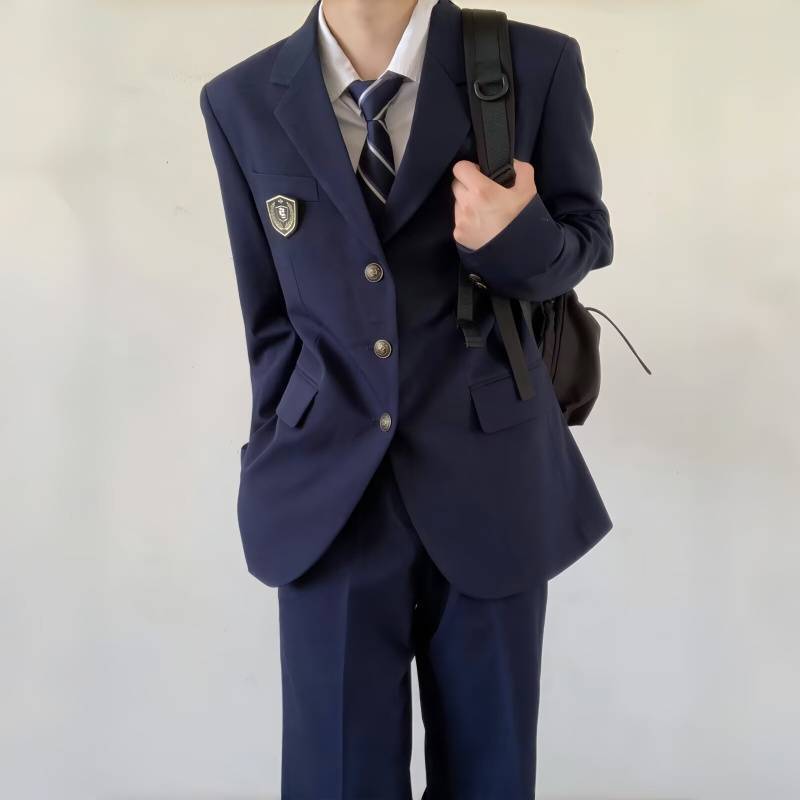 College Kimura Uncle Dk Japanese-Style Uniform Cyan Blazer Men's Jk Female College Student Formal Suit and Pants