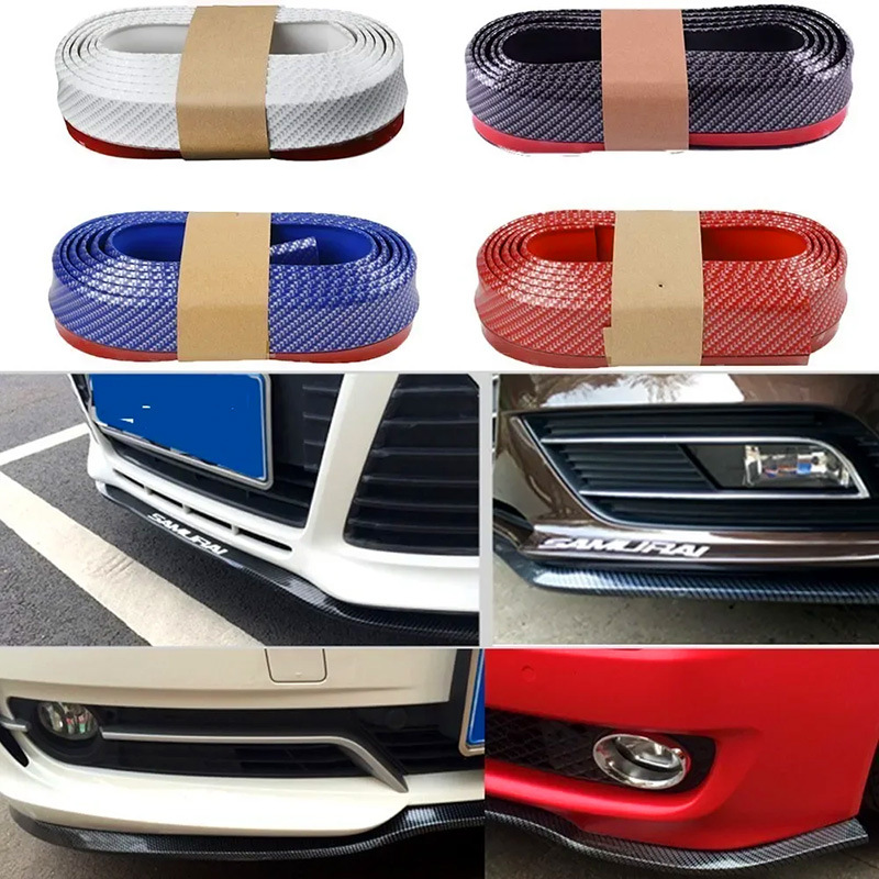 海泰汽车碳纤前唇防撞装饰条 通用改装橡胶胶条 小包围车身保护条