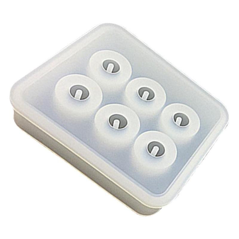 Cristal epoxi cuentas molde de silicona con agujeros DIY joyería hecha a mano cubo colgante bola cubo hielo modelo