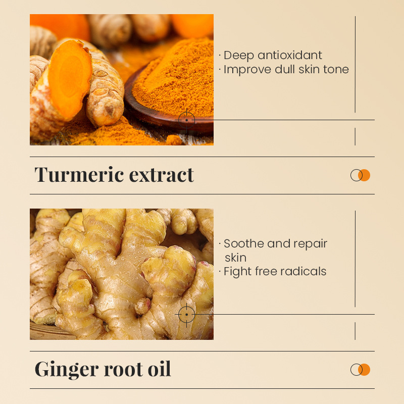 KORMESIC Turmeric Facial Care Set 4 Pieces Set Limpiador / Facial Spray Factory Cross-Border Wholesale image 4