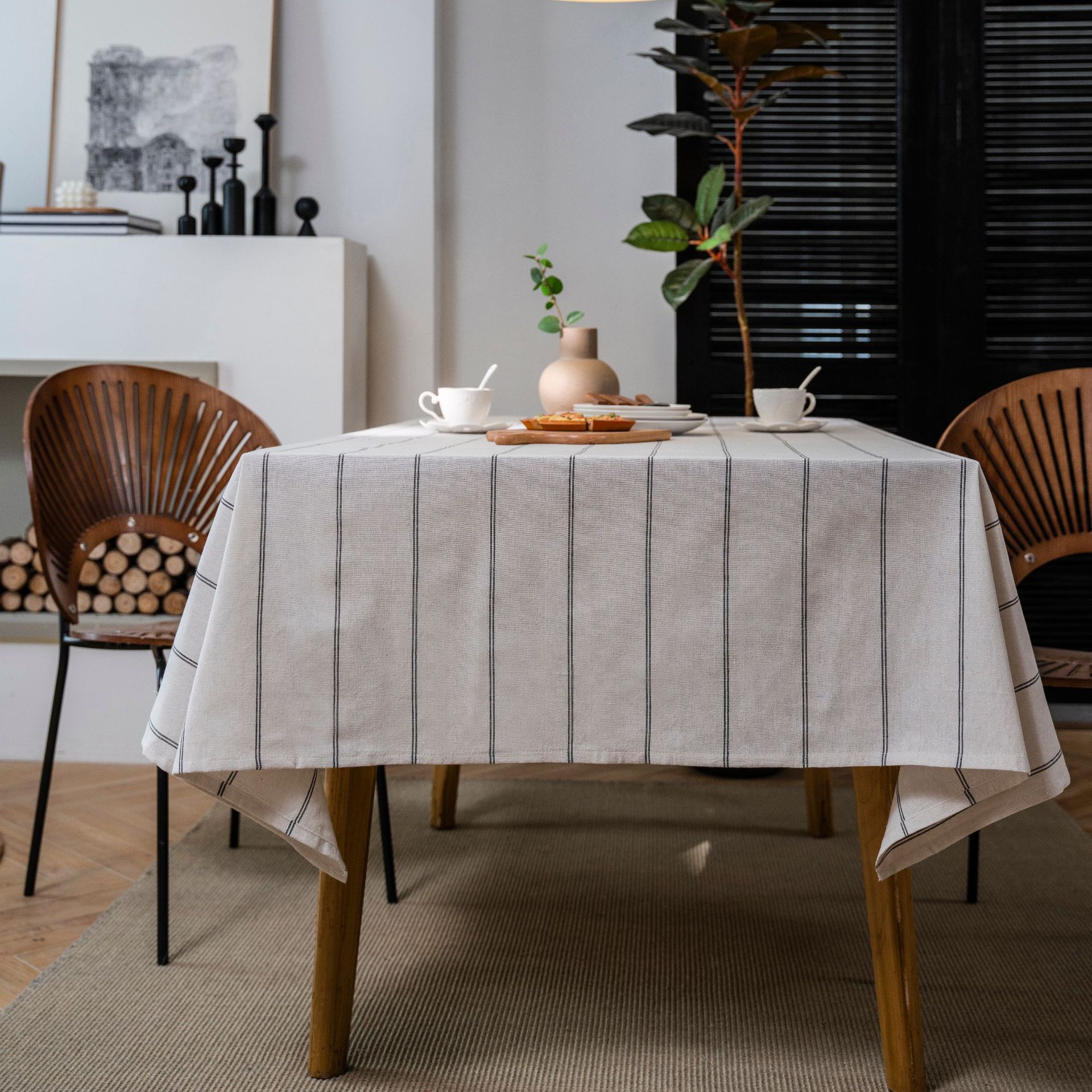 Mantel Rectangular Estilo Americano de Mezcla Antipolvo para Comedor