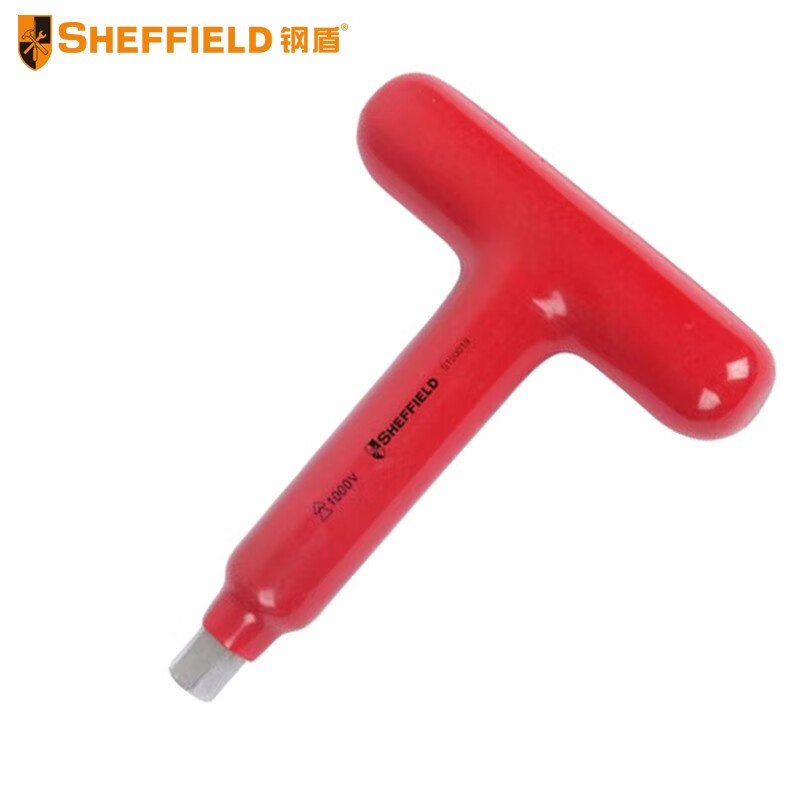 钢盾(SHEFFIELD) 浸塑型单色绝缘T型内六角扳手8*250mm S150025