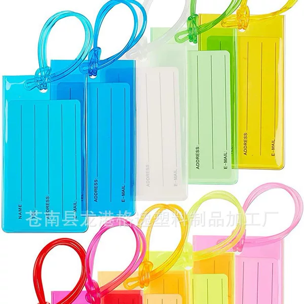 Environmental protection material plastic ID card set PVC soft rubber silicone plastic luggage tag card set can be inserted