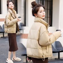 短款羽绒服女冬季新款休闲百搭立领面包服宽松显瘦白鸭绒外套