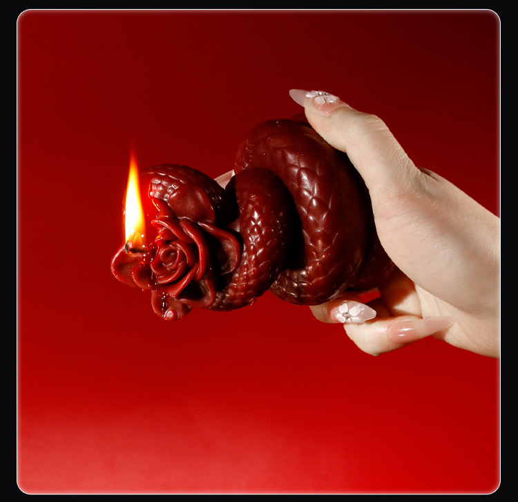 Low-Temperature Massage Candle with Nipple Clamps for Couples, Soy Wax, Red — detail image 24