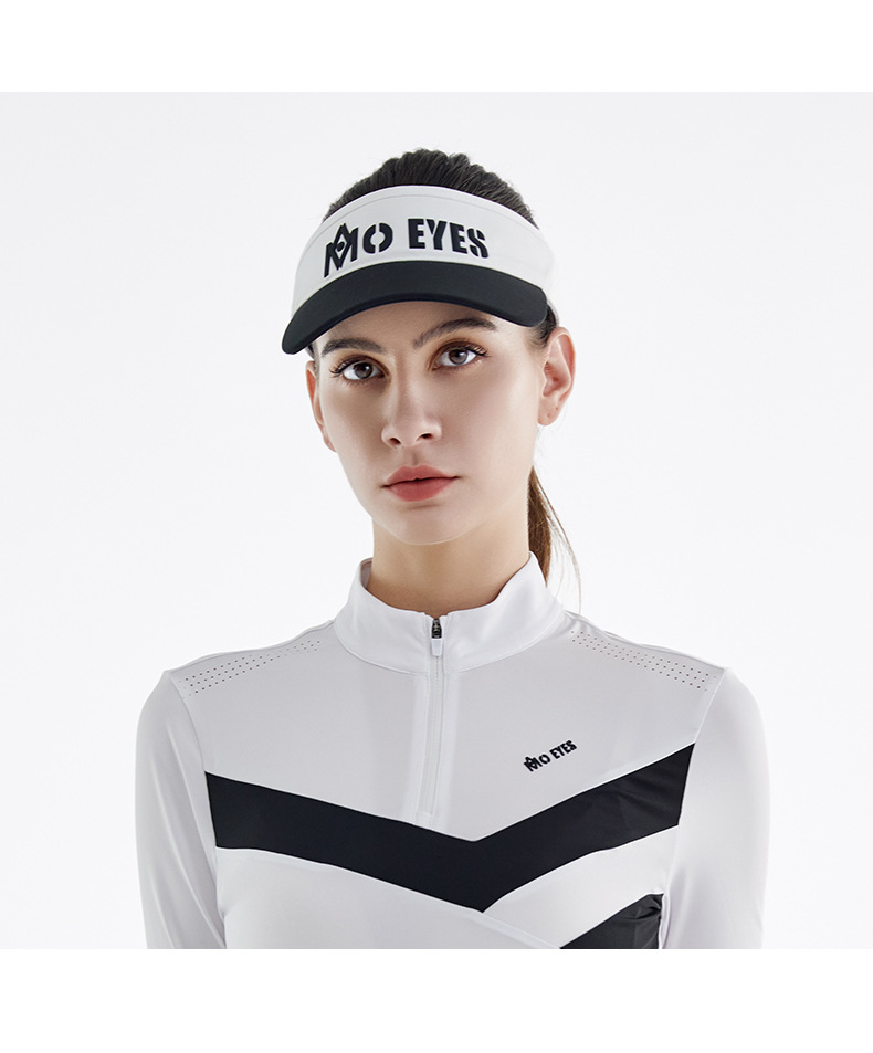 Mũ golf nữ không đầu Moeyes Magic Eye phối màu tương phản, dây hút mồ hôi chống nắng — M23MZ003-Đen Trắng, M23MZ003-Trắng Đen, M23MZ004-màu trắng, M23MZ005-màu trắng chi tiết 8