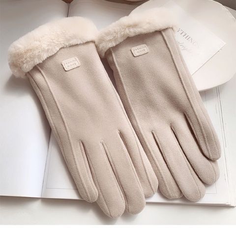 Guanti da donna in inverno, isolamento morbido e spesso, simpatico touch screen, velluto tedesco, elettrico autunnale e invernale_voghion.com