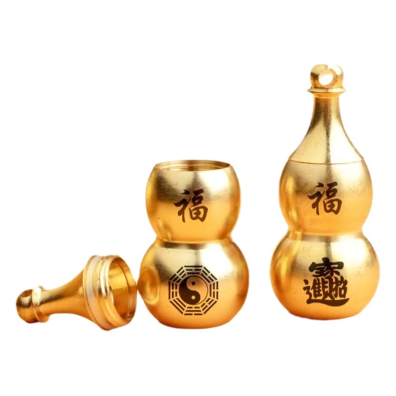 Latón hueco de la caldera chismes reclutamiento mi Jinbao llavero accesorios coche colgante se puede instalar arena fortuna pequeña mercancía al por mayor