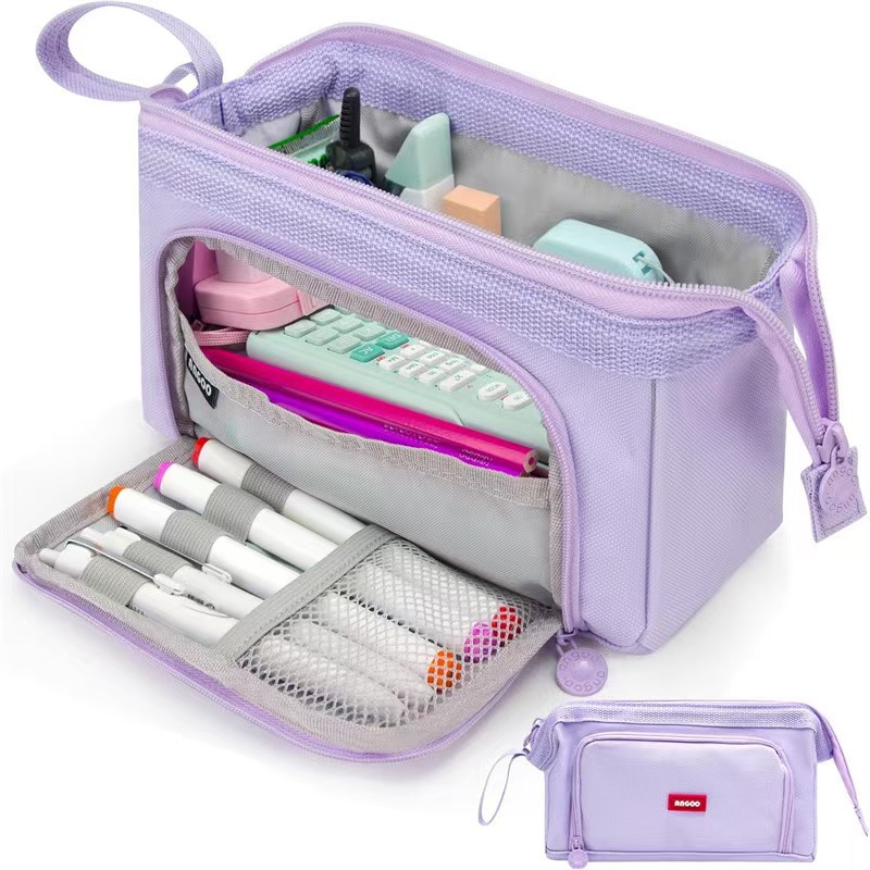 배 모양의 철제 펜 케이스-보라색