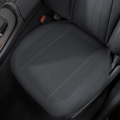 Car Surround Seat Cushion, Seven-Seater Universal Car Backrest Seat Cover, Four-Season Ventilation, Perforated and Breathable Car Seat Cushion (Seat cushion, seat cover) - noble-black-one-piece-of-front-seat-cushion