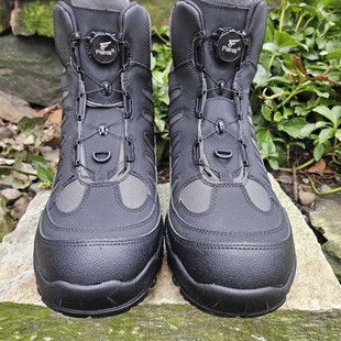 Outdoor Wading Shoes Tracing Shoes High-top Swivel Buckle Fishing Shoes Non-slip Wear-resistant Rubber Sole Fly Fishing