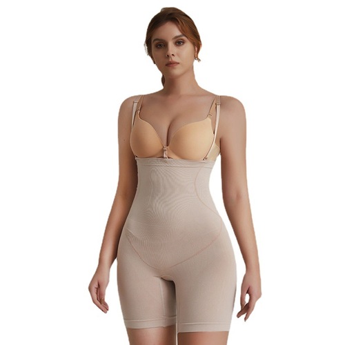 Cross-border high-waisted tummy control pants suspenders one-piece shapewear corset waist slimming butt lifting pants corset boxer leggings