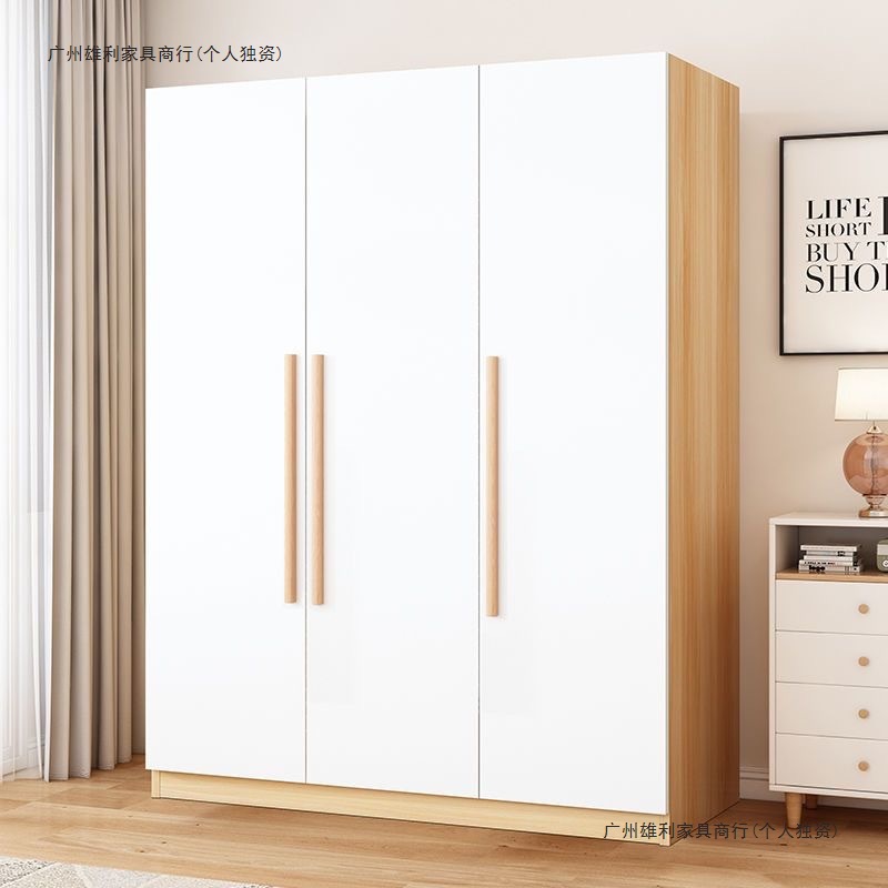 Wardrobe for Home Bedroom Rental Economical Solid Wood Children's Wardrobe Factory Direct Sales Simple Assembly Cabinet