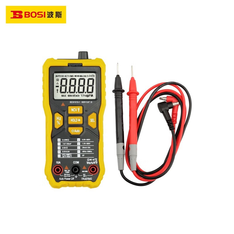 波斯万用表数字表工具数显防烧维修家用600V电压10A 140*68*49