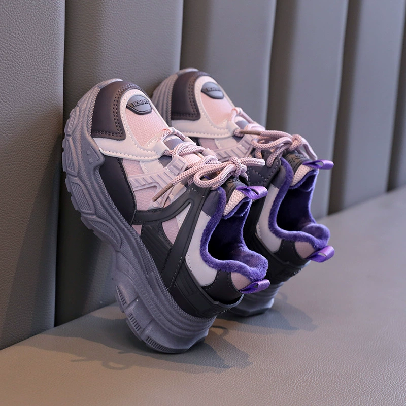 Обувь для девочек Детская спортивная обувь Torre 2023 Весна и осень Новая осенне-зимняя легкая хлопковая обувь для больших детей на флисовой подкладке