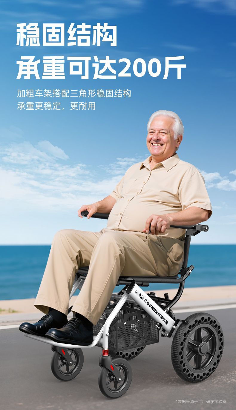 Lightweight Foldable Wheelchair Manual with Shopping Basket