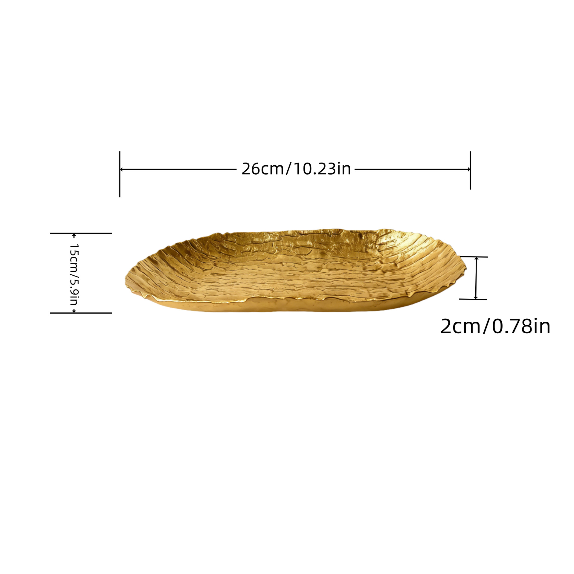 Bandeja Decorativa para Joyas e Incienso de Metal