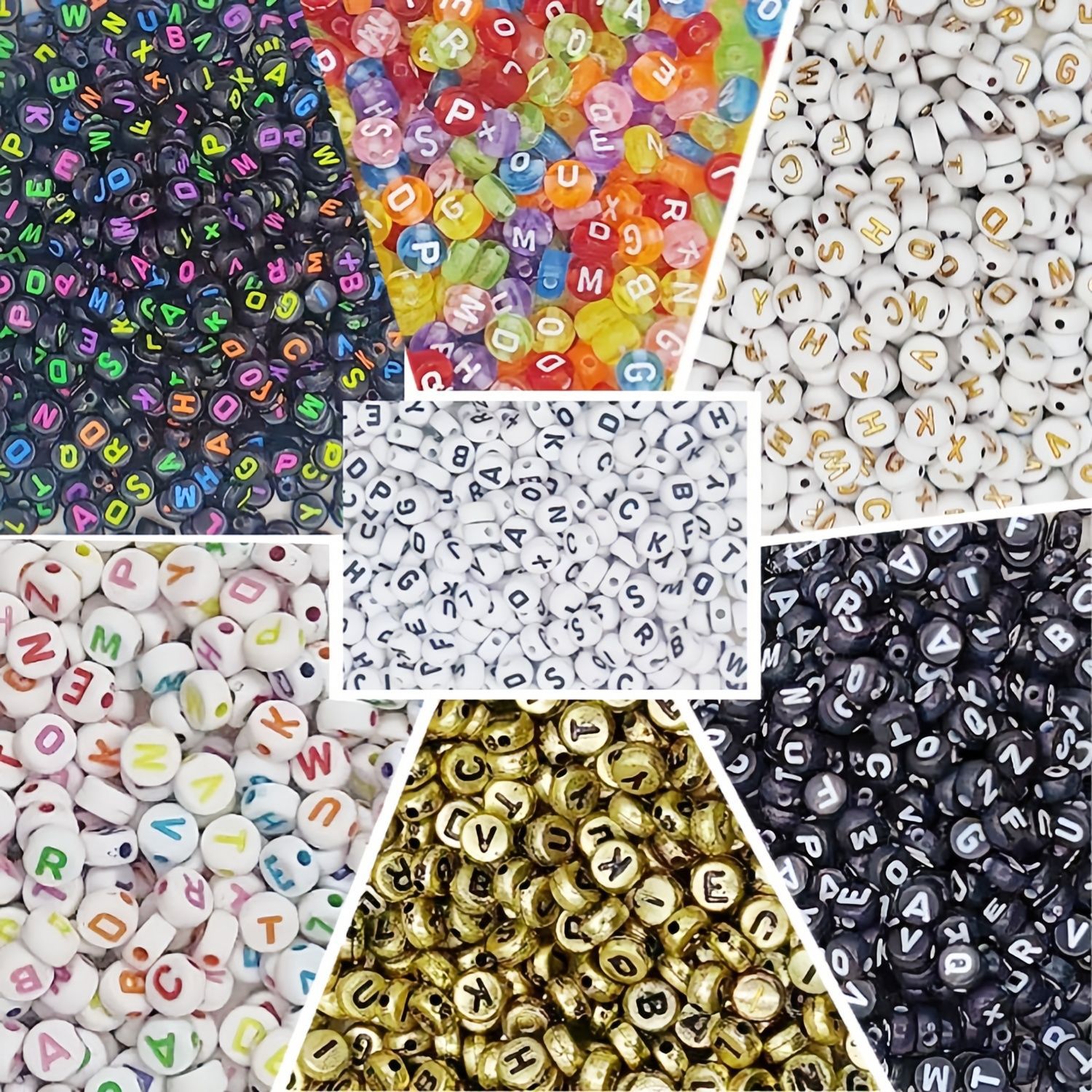 Acrílico letras de goteo de aceite cuentas planas accesorios de bricolaje fabricantes de cuentas hechas a mano al por mayor