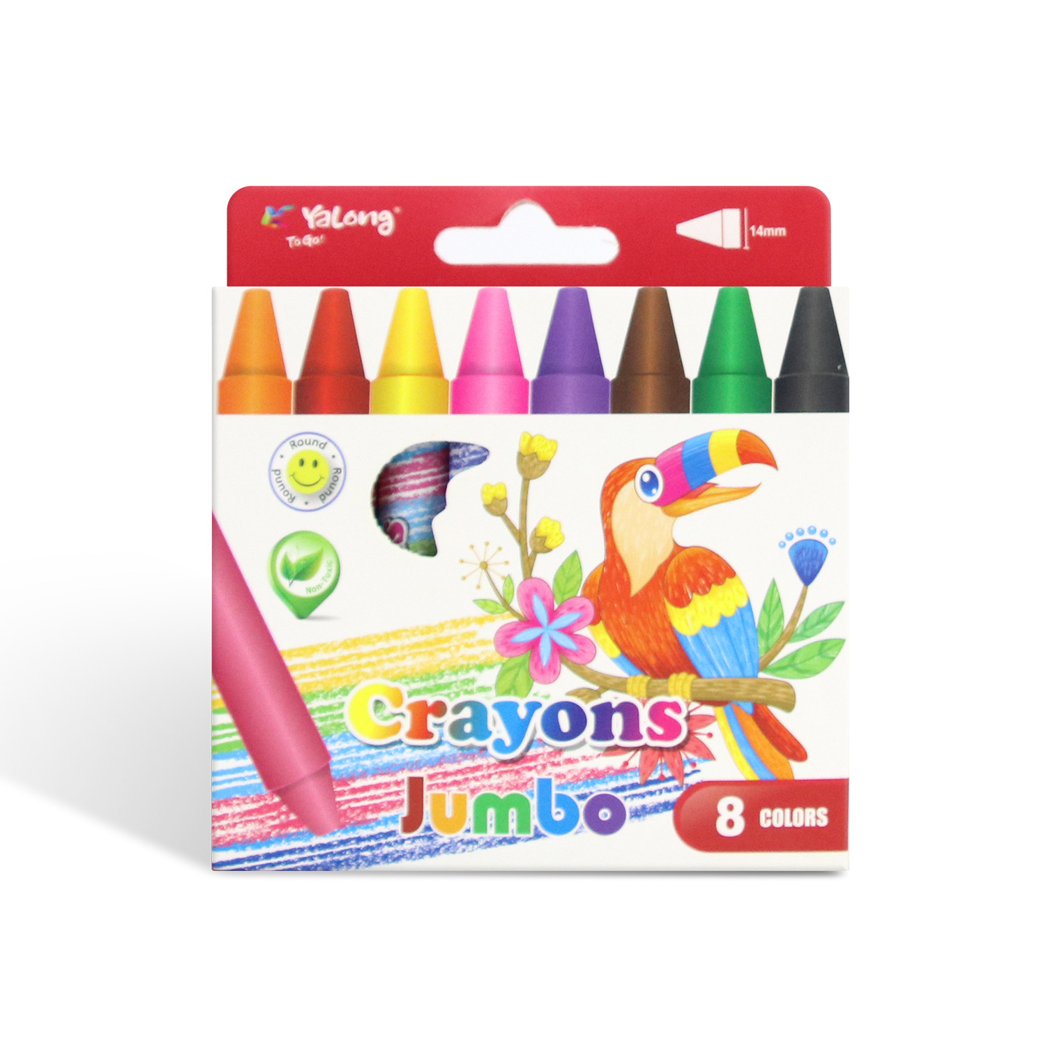 Juego de Crayones Gigantes de 8 Colores de Dibujos Animados para Niños