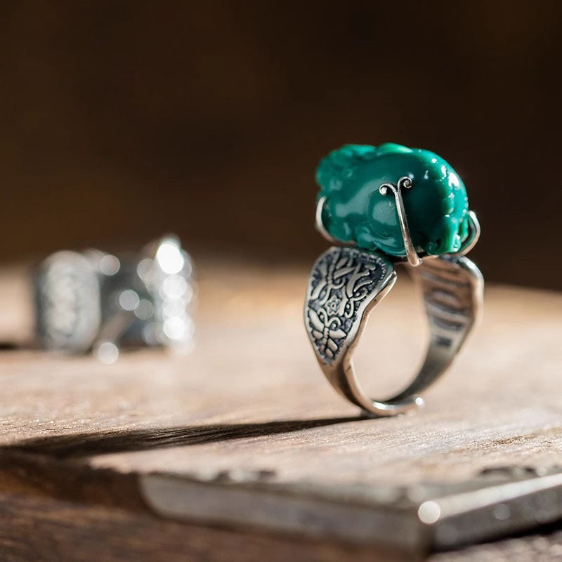 S925 Sterling Silver Vintage Adjustable Ring Setting For Gemstones_voghion.com
