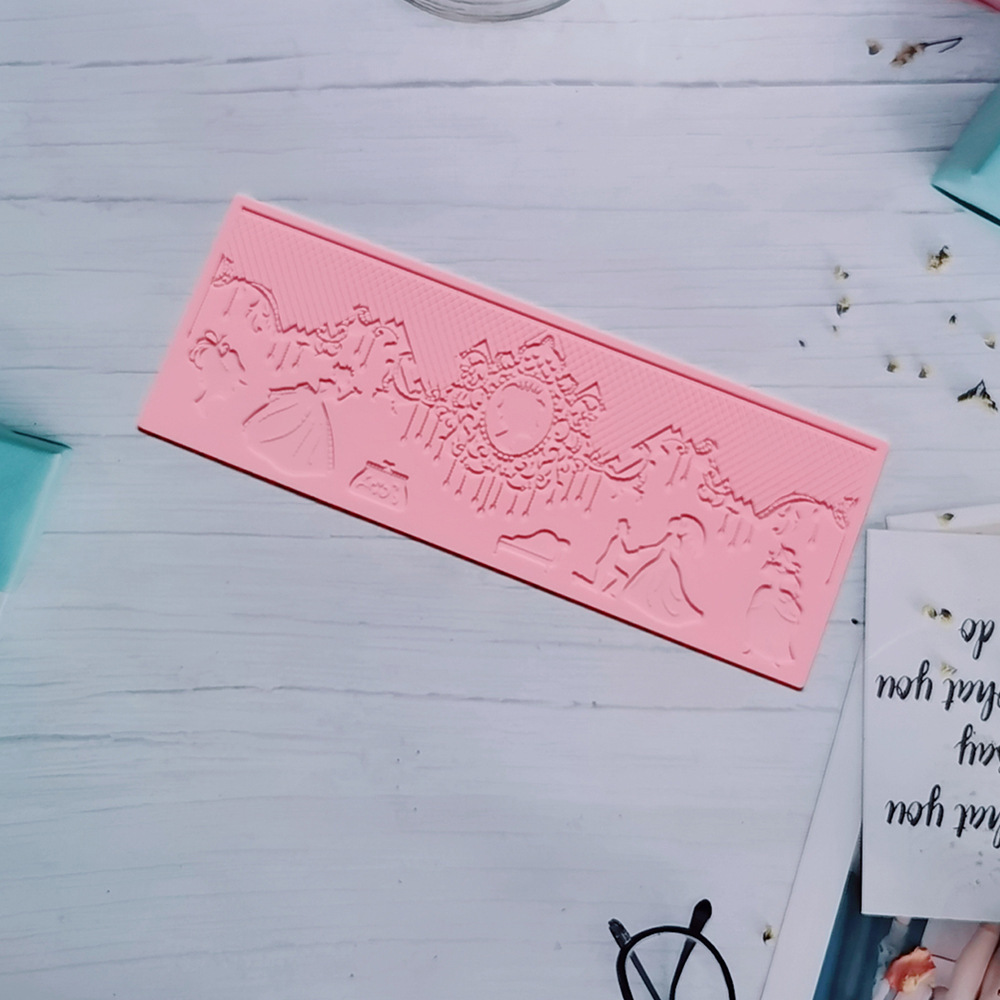 encaje 377 - 255 molde de silicona pastel de encaje molde de relieve herramientas de decoración de pastel de chocolate esterilla de relieve