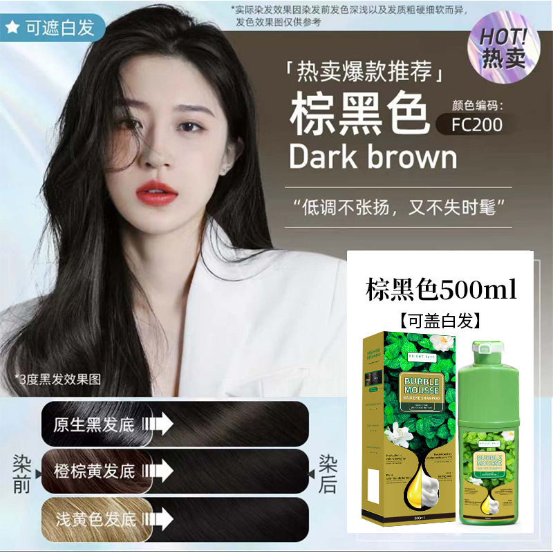 【越境限定】BEIROU 越境人気 北柔バブル染毛剤 グリーンプラントエッセンスケア染毛剤|undefined