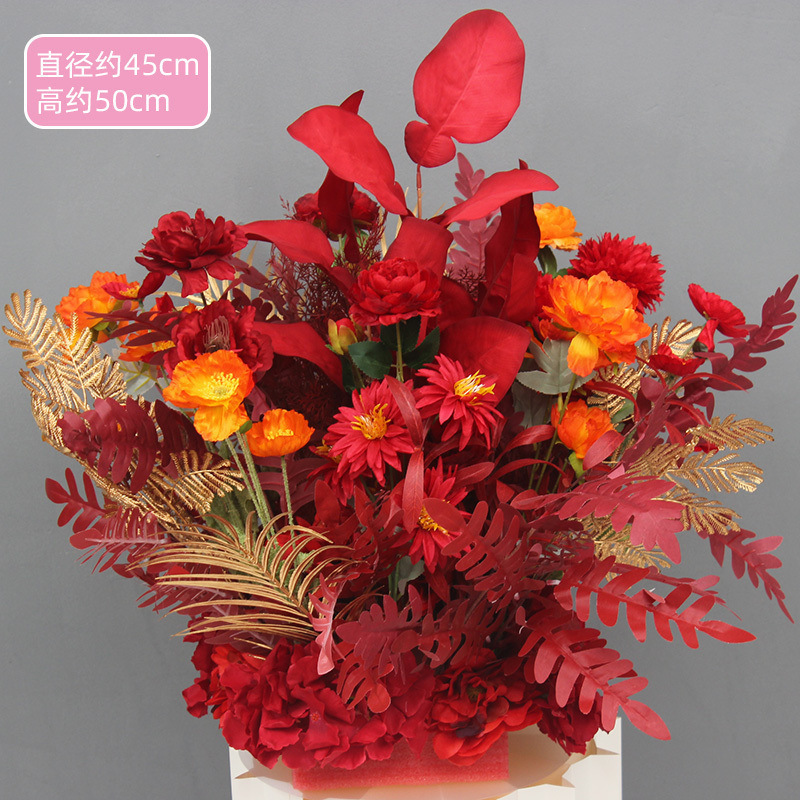 Red gold gardenia flower pot flower