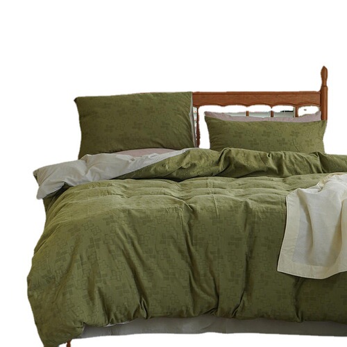 Antibacterial thickening丨cotton jacquard bed four-piece retro three-dimensional cotton quilt cover 5A grade antibacterial Ykk zipper 4