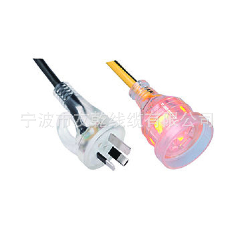 供应10A澳规电源线SAA三芯澳大利亚插头线5M10M15M1澳标母座延