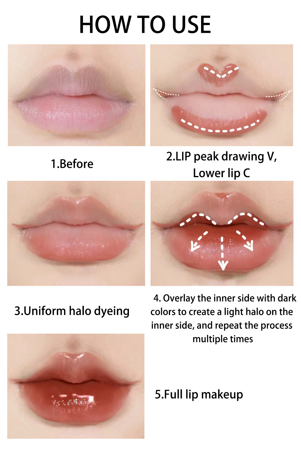 Dudu Lip gloss, full-bodied lip oil, fruit-flavored lip gloss for lips Specification drawing