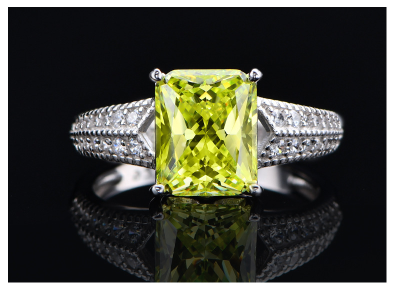 Fashion Geometric Sterling Silver Plating Zircon Rings 1 Piece