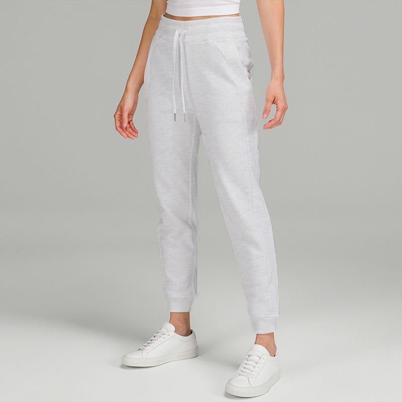 Lu Yoga Suit Autumn and Winter Scuba Women's High Waist Sports Pants Pure Cotton Fleece and Plush Bathroom Pants Fitness_ecoleips.com