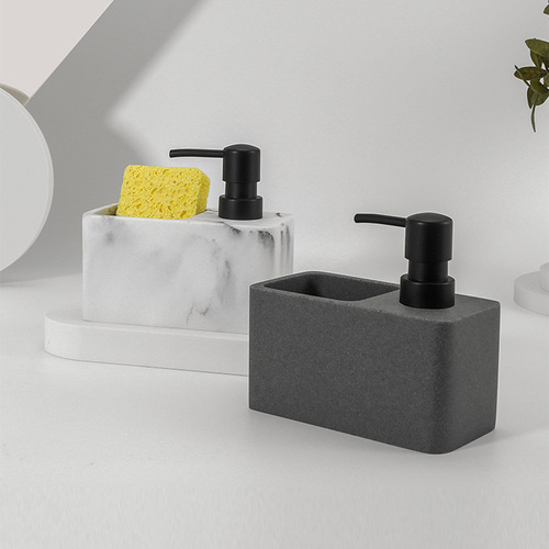 Press-type dishwashing liquid dispensing bottle detergent dispenser bathroom sink kitchen soap dispenser with dishwashing brush sponge