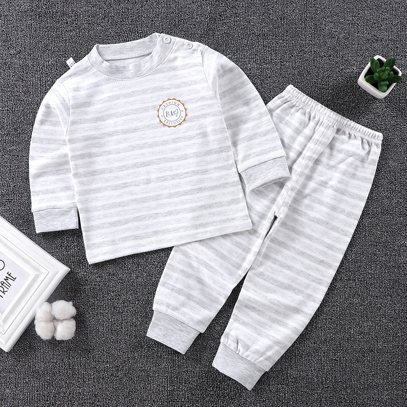 Nuevo conjunto de ropa interior infantil primavera ropa de bebé algodón niñas bebé hombre invierno ropa infantil chaqueta de otoño pantalones de otoño cabello