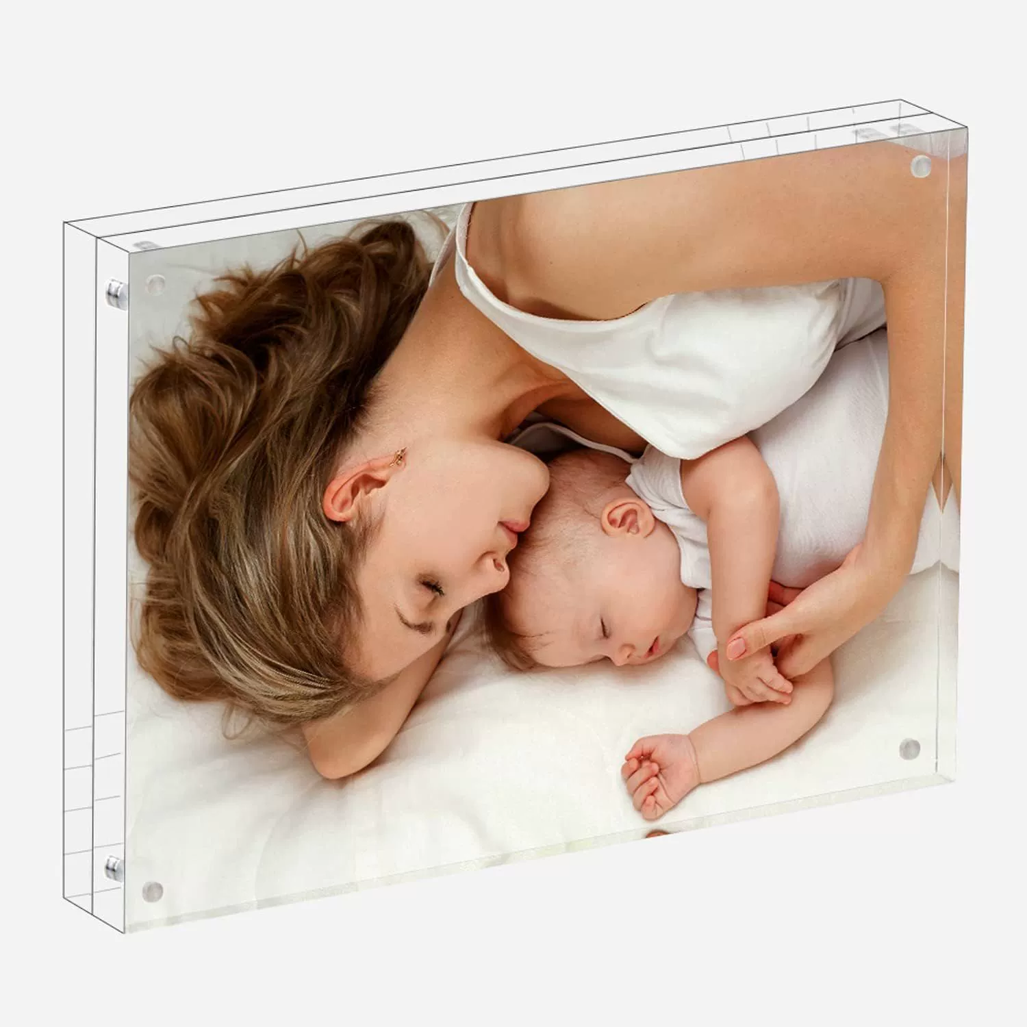 Double-sided magnetic table acrylic photo frame