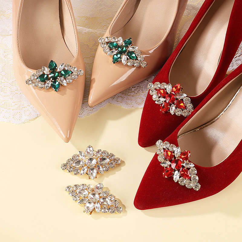New Wedding Shoes High Heels Accessories Joker Toe Upper Accessories Removable Metal Shoes Flower Shoe Buckle Bag Accessories