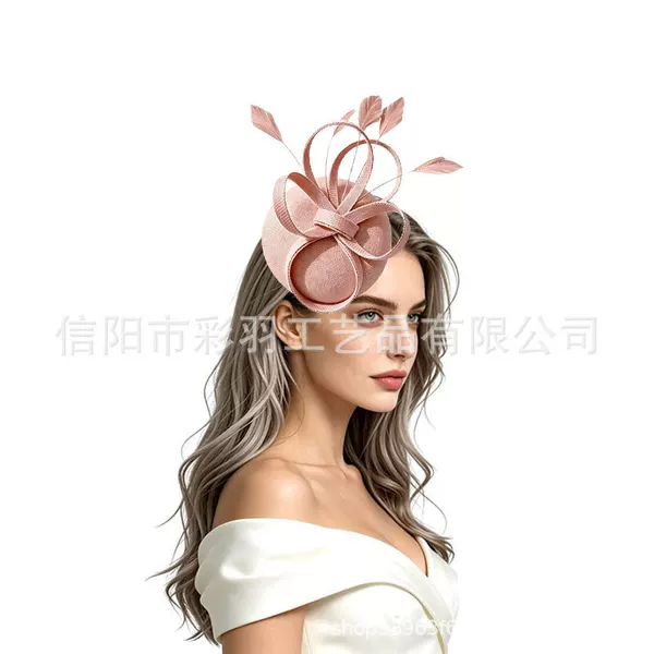 New Amazon Horse Racing Festival Headwear, Feathered Headdress, Floral Hair Accessories, Wedding Dress, Party, and Performance Headpieces