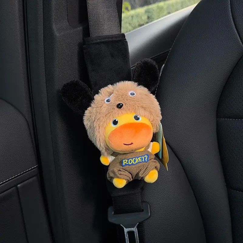 2026 Little Dog Capybara Lulu Car Seatbelt Shoulder Pad Cover Seatbelt Decoration Cute Plush Toy