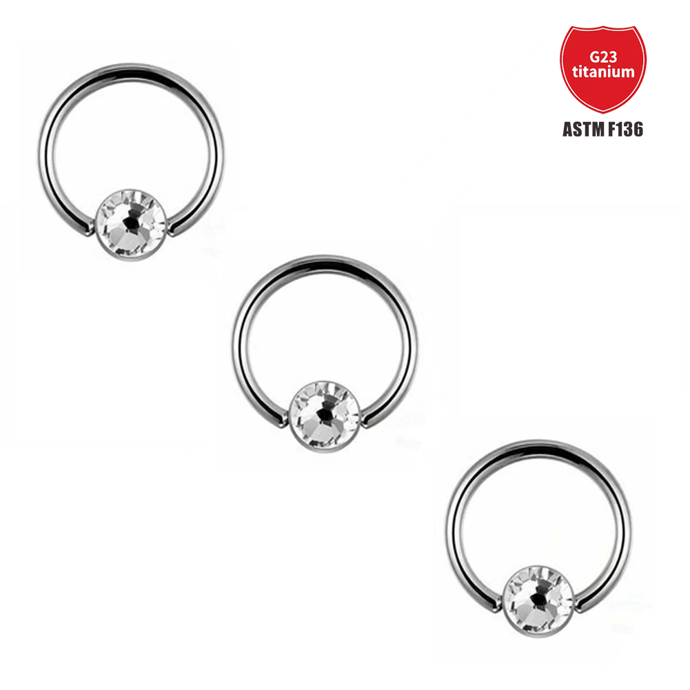 Pointed titanium steel lip stud product view
