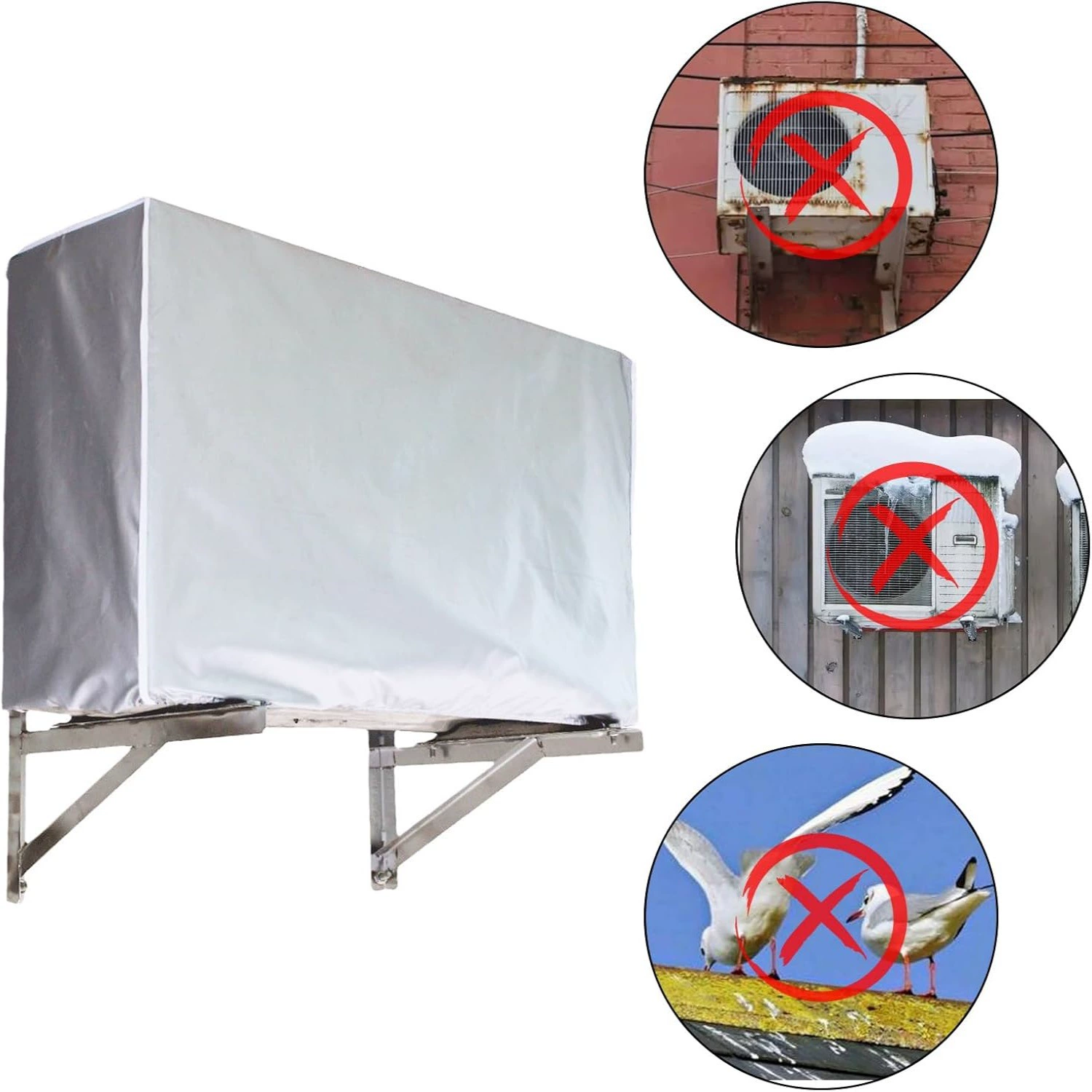 Трансграничная крышка кондиционера наружная крышка прицепная крышка кондиционера воздухонепроницаемая крышка солнцезащитный крем от дождя пылезащитный чехол