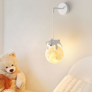 Children's Room Wall Lamp Boy's Bedroom Bedside Lamp Led Moon Creative Scandinavian Decoration Living Room Lamp Atmosphere Lamp Wholesale