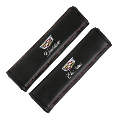 Seat belt shoulder pad: Soft Anti-Abrasion Clothing Universal Interior - double-line-shoulder-pads-cadillac