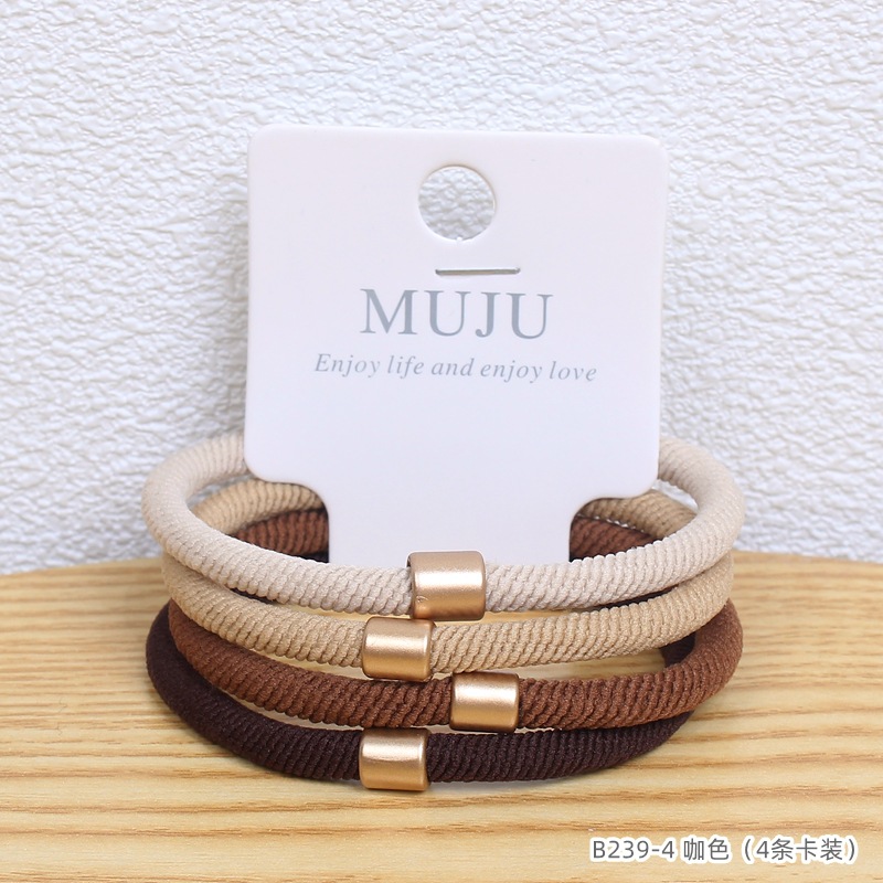 [Carga de tarjeta] sensación de alto nivel coreano de cabello de código de barras de moda de alta elasticidad de cabello anillo de cabello correa de cola de caballo